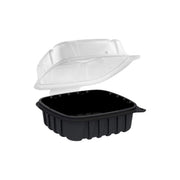 Black 6 In Square Hinged Container - 420 / CS by Anchor Packaging – 6 In, 18.0 ounces, Polypropylene, black, Model 4666611