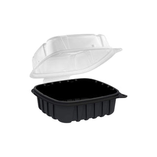 Black 6 In Square Hinged Container - 420 / CS by Anchor Packaging – 6 In, 18.0 ounces, Polypropylene, black, Model 4666611