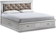Glory Furniture Lorana G6500D-KSB2 King Bed in Silver Champagne