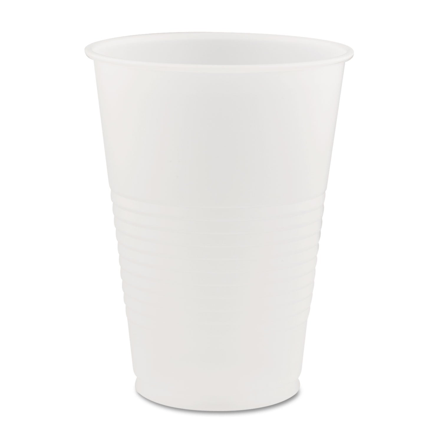 Dart Y14 14 oz Trans Ribbed Wall PS Cup (Case of 1000)