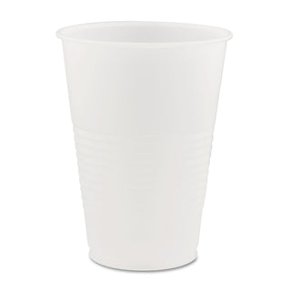 Dart Y14 14 oz Trans Ribbed Wall PS Cup (Case of 1000)