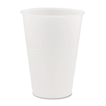 Dart Y14 14 oz Trans Ribbed Wall PS Cup (Case of 1000)