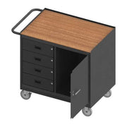 Mobile Bench Cabinet by Durham – Alloy Steel, Grey, Model 3121-TH-95