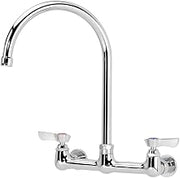 Krowne Silver Series 12-802L Wall Mounted Faucet, 8" Centers, 8-1/2" Gooseneck Spout, Ceramic Valve, Low Lead Compliant