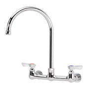Silver Series Wall Mounted Faucet by Krowne – 18"L x 12"W x 2"H, Ceramic, Silver, Model 12-802L