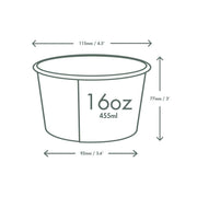 Vegware 16oz / White / Container Food Storage Containers