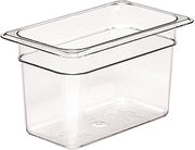 Cambro 46CW 3.9 qt Capacity, 10-7/16" Length x 6-3/8" Width x 6" Depth, Camwear Clear Polycarbonate Fourth Size Food Pan