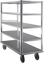 New Age 1451 Queen Mary Banquet Cart w/ 5-Open Shelves & 2500-lb Capacity, 66x75x29-in, Each
