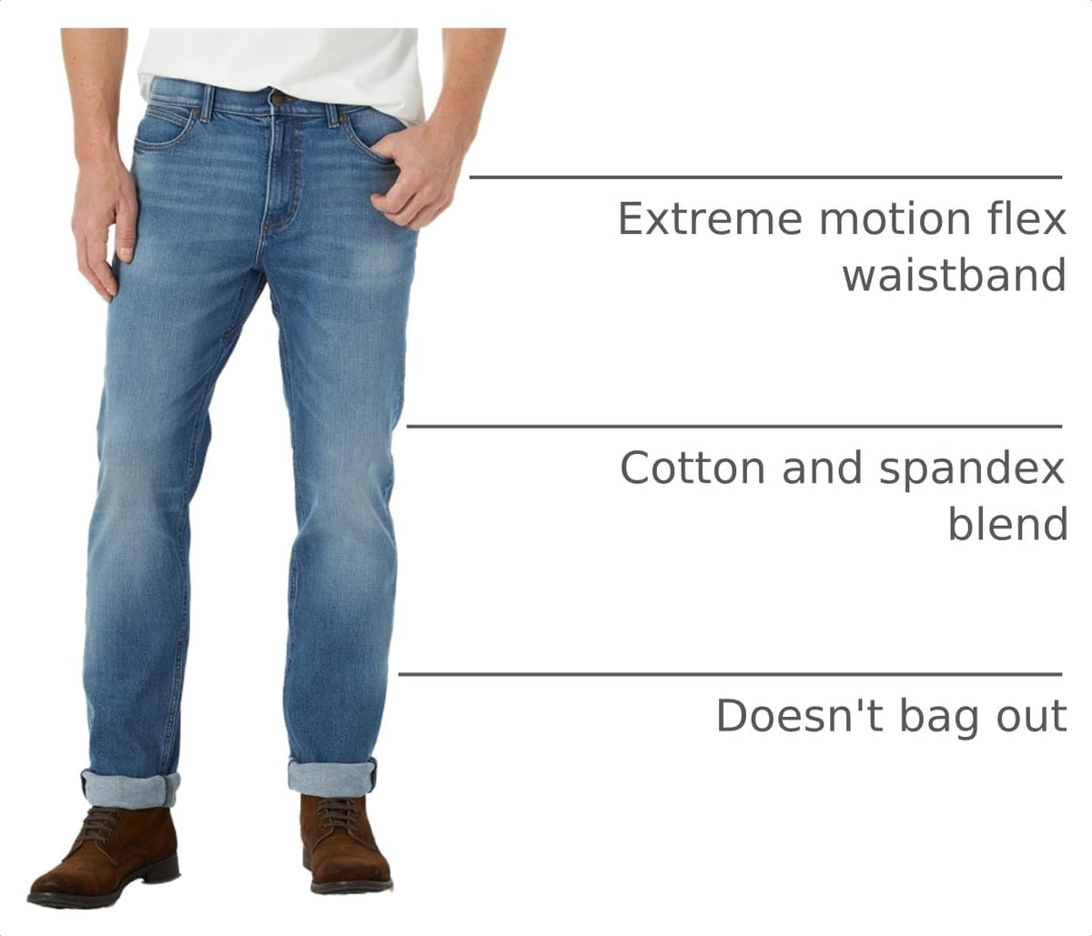 Men's Extreme Motion Bi-Stretch Slim Straight Leg Jean by Lee – Cotton, Admiral, Model 2017228