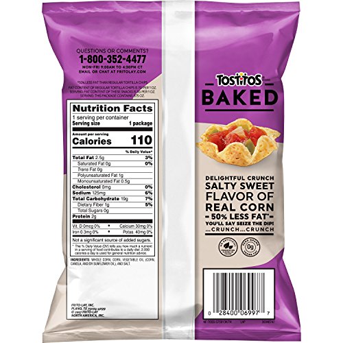 Tostitos Oven Baked Scoops / 0.88 Ounce (Pack of 72) / 72 Count Tortilla