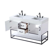 Caroline Bathroom Vanity White by Lighting Design – Wood, White, Model VF29254DWH