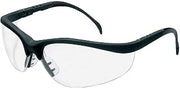 MCR Safety KD110AF Klondike Safety Glasses with Black Matte Frame and Clear Anti-Fog Lens