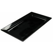 Platter Black Plastic Rectangular China Look Melamine - 22" L x 12 3/4 W x 2 1/8 H by HUBERT – Large, Melamine, Black, Model H0017-BLACK