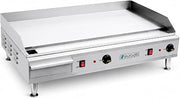 eurodib Commercial Electric Griddle, 36" Flat Top, 220V – SFE04910 | Stainless steel smooth surface, adjustable temperature controls, removable grease tray, even heating