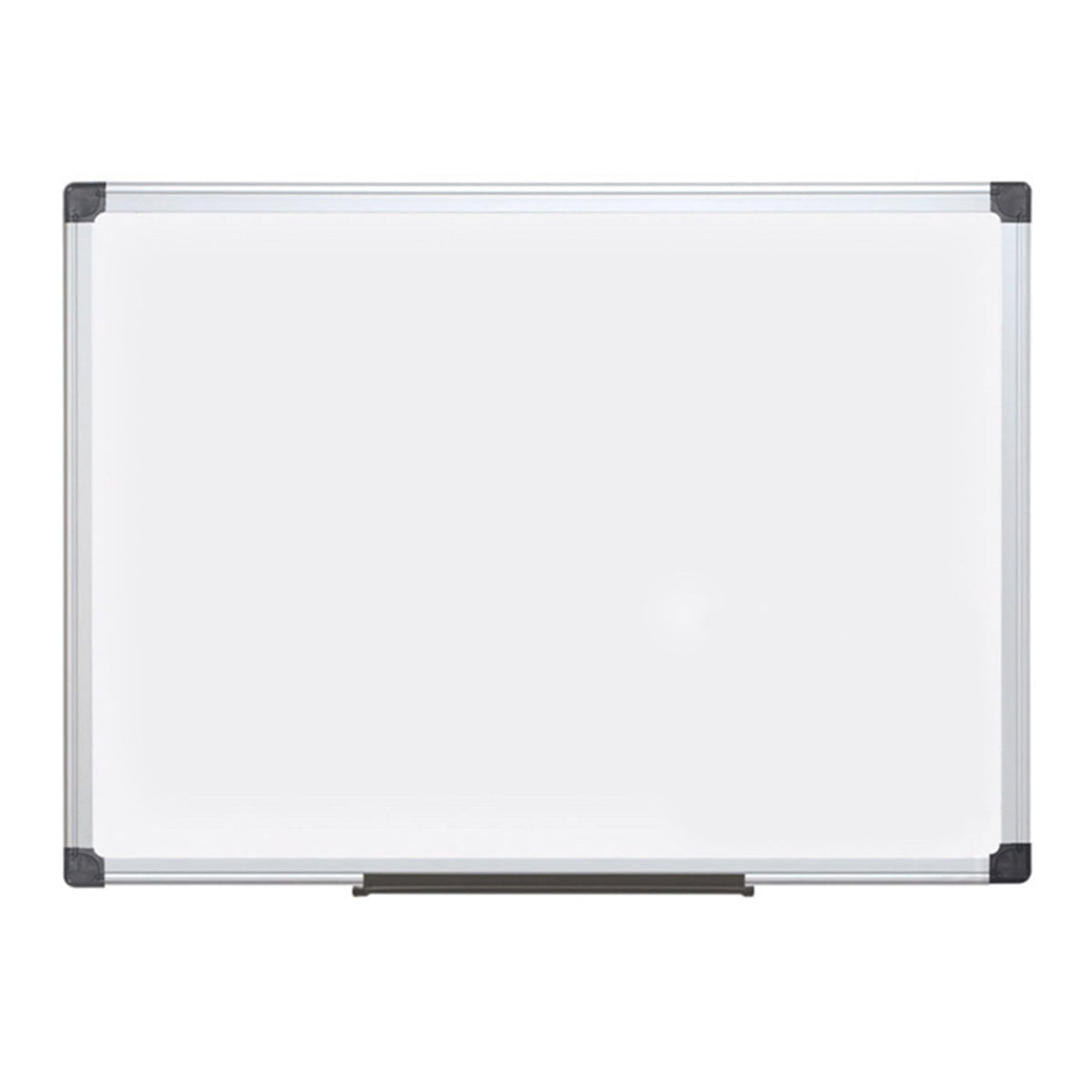 Maya Series Magnetic Dry Erase Board by MasterVision – 24"W x 18"H, Lacquered Steel, Silver, Model MA0207170