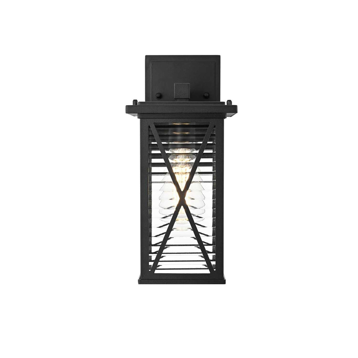 Jada One Light Outdoor Wall Sconce Black by Lighting Design – 40W max, Aluminum, Black
