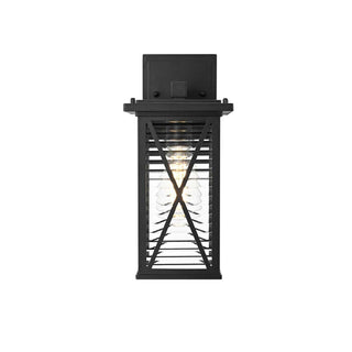 Jada One Light Outdoor Wall Sconce Black by Lighting Design – 40W max, Aluminum, Black
