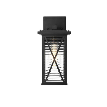 Jada One Light Outdoor Wall Sconce Black by Lighting Design – 40W max, Aluminum, Black