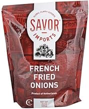 Savor Imports French Fried Onion, 24 Ounce Bags, 6 per Case, Crispy Golden Brown, Ready-to-Use, Kosher, Halal, Product of Netherlands
