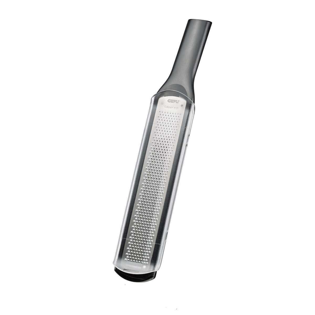 Fine Grater by GEFU – 32.2 x 5.1 x 2.3 cm, Stainless Steel Acrylonitrile Butadiene Styrene, Multicoloured, Model GF24-50470