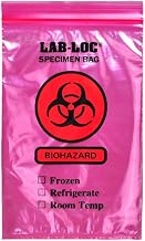 Red Tint Reclosable 3-Wall Specimen Bag (Biohazard)
