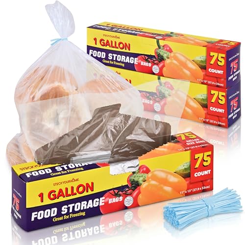 Stock Your Home 1 Gallon / Clear / 1 Gallon Bags Food Storage Bags