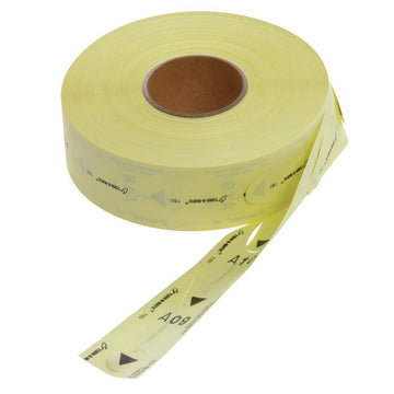 Take-A-Number 2-Digit Yellow T80 Paper Tickets - 1 1/2" W by SATO AMERICA LLC – 1.5 inches (width), Paper, Yellow, Pack of 15, Model 10006605-YL