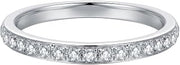 14K Gold 2mm Moissanite Wedding Band Channel Set Stackable Rings