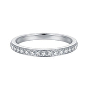 14K Gold 2mm Moissanite Wedding Band Channel Set Stackable Rings(White Gold by ZUBAHUSS – 7, Moissanite, White, Model Zu9yi24-7W0-1WE4