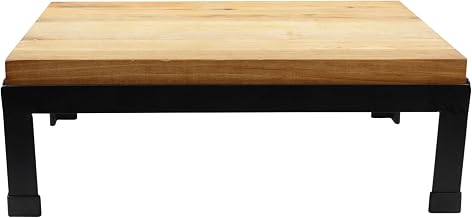 TableCraft BBR18126 Butcher Block Riser, 18.5"x12.5"x6.5" - Versatile Buffet Display Stand with Black Frame, Multi-Functional Birchwood Board for Elevated Presentation, Hand Wash Only