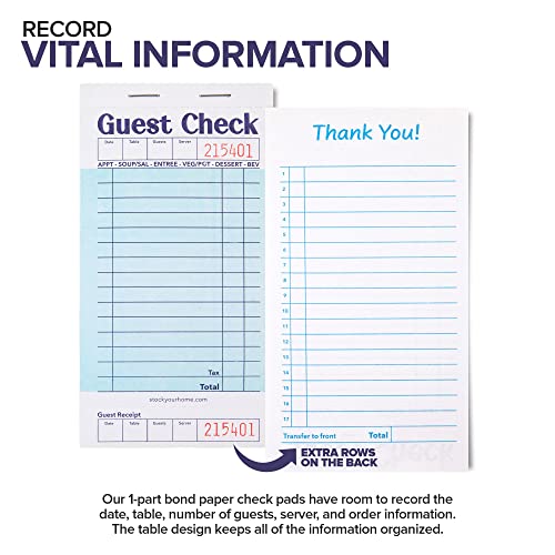 Stock Your Home 20 Pack / Blue / 1 Guest Checks