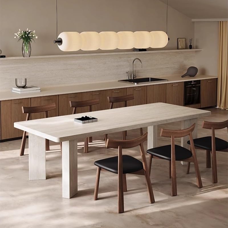 Mesa De Jantar Rock Plate Dining Table Modern Simple Rectangular Home Small Apartment Diner Table by JOYNOW – 180x80x75cm, One Color, Model 8524