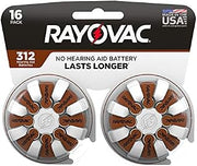 Rayovac BATTERY HEAR AID312 16PK