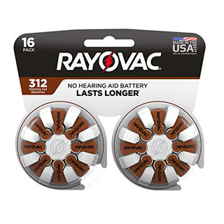BATTERY HEAR AID312 16PK by Rayovac – Pack of 4, Model 312-16