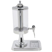 Beverage Dispenser with Ice Cylinder 4 Liter by HUBERT – 4.0 liters, Stainless Steel, Silver, Model S12401G