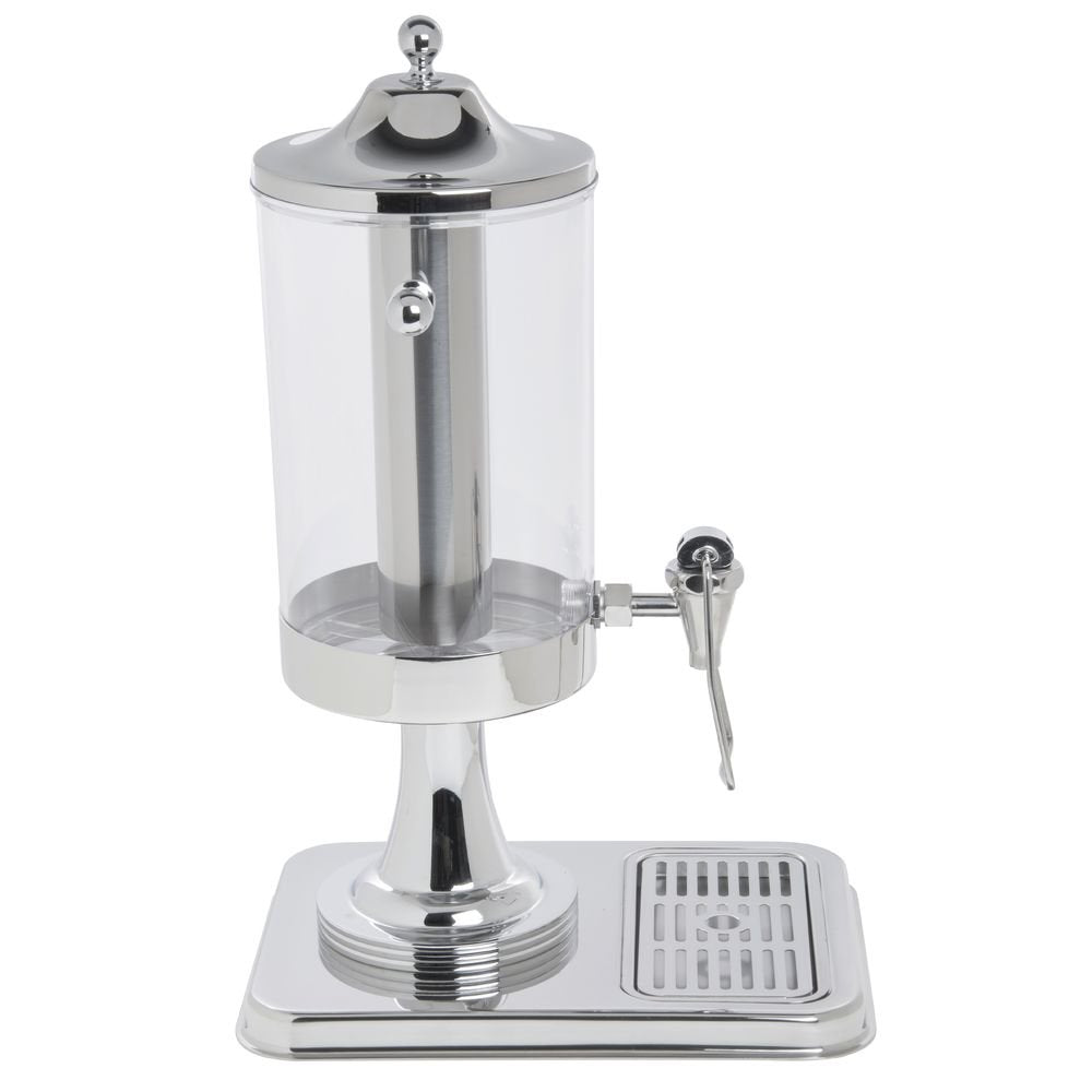 Beverage Dispenser with Ice Cylinder 4 Liter by HUBERT – 4.0 liters, Stainless Steel, Silver, Model S12401G