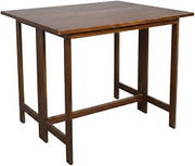 Furnifact Warm Brown Solid Wood Folding Convertible Table, Console to Dining Design, Seats 4, Space Smart, Comfortable Dining Room Furniture