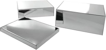HUBERT Modular Mirror Finish Acrylic Riser Set - 12" L x 9 3/4" W x 1" H, 3" H, 5" H