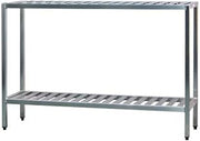 Newage Industrial 1024TB All Welded T-Bar Shelving Two Shelf, 20" Diameter x 48" Height x 72" Length