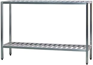 Newage Industrial 1024TB All Welded T-Bar Shelving Two Shelf, 20" Diameter x 48" Height x 72" Length
