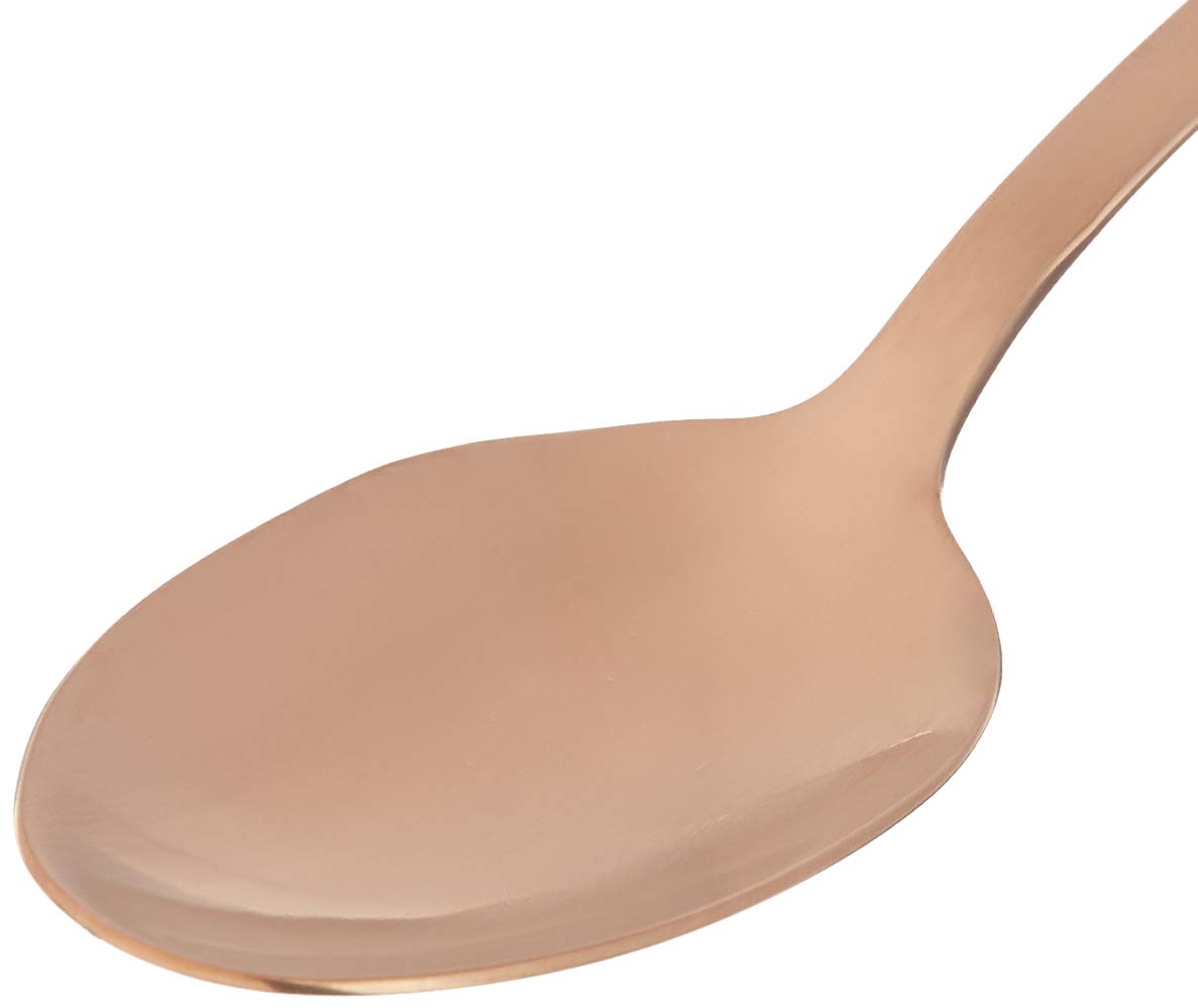 Mercer Culinary Solid Bowl - 7 7/8" / Rose Gold / 7-7/8" Soup Spoons