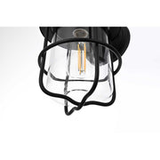 Huxley One Light Outdoor Wall Sconce Black by Lighting Design – 8", Iron, Black, Model OD808W12BK
