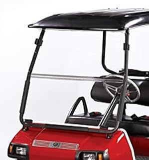 Performance Plus Carts Club Car DS Golf Cart Fold-Down Windshield | Clear | Compatible with DS 2000.5-Up Models with Tapered Front Roof Supports
