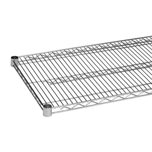 Wire Shelf with 4 Plastic Clips Shelving Unit Add-on [Set of 2] Finish: Chrome by Thunder Group Inc. – 2, Metal, Green, Model CMSV2130