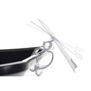 Clear Low-Profile Ratchet Style Sign Holder - 1"L by HUBERT – Polycarbonate, Clear, Pack of 25, Model 109069