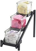 Cal-Mil 1149-13 One by One Glass Jar Display, 11.5" Height, 6.25" Width, 13.25" Length, Black