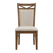 Upholstered Dining Chair Two Pack in Brown by Starlight Canyon Home – Poplar Solids / Birch Veneers, Brown, Pack of 2