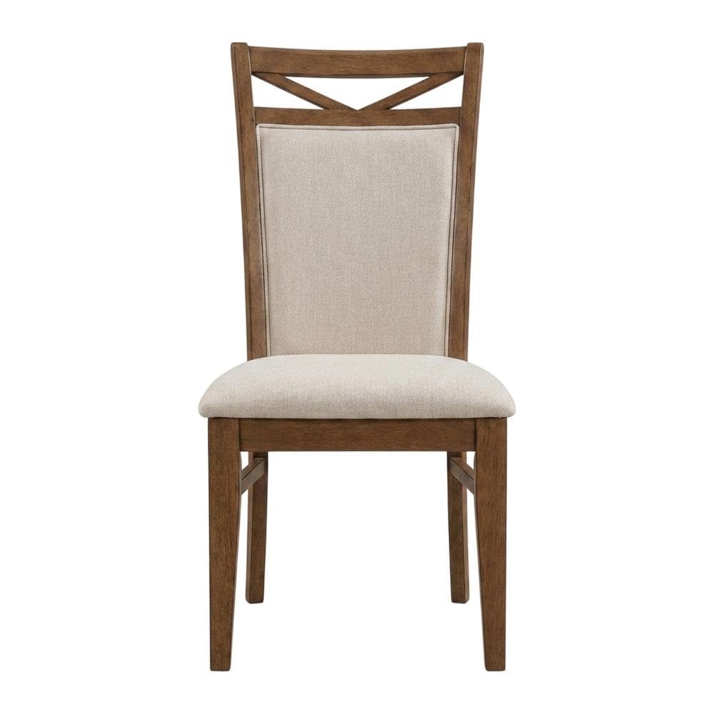 Upholstered Dining Chair Two Pack in Brown by Starlight Canyon Home – Poplar Solids / Birch Veneers, Brown, Pack of 2