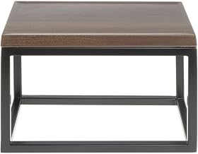 HUBERT Black Display Riser with Acacia Top - 7" H