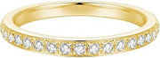 14K Gold 2mm Moissanite Wedding Band Channel Set Stackable Rings